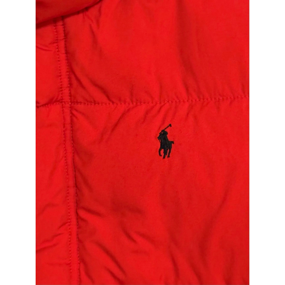 Vtg 90s Polo Ralph Lauren Youth Red Puffer Jacket Down Fill Coat Sz XL (18-20) - Picture 10 of 10